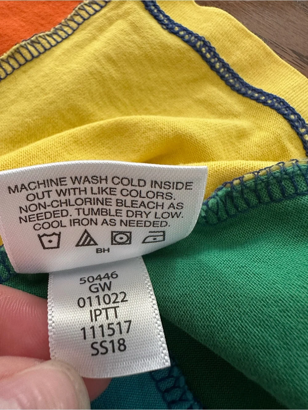 Hanna Andersson Rainbow Colorblock Swing Dress Girls 4 100cm Cotton